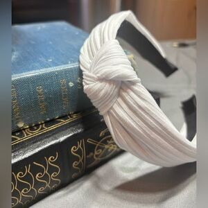 Elegant White Headband New! Fashion Headband for Women & Girls Wide Top Knot